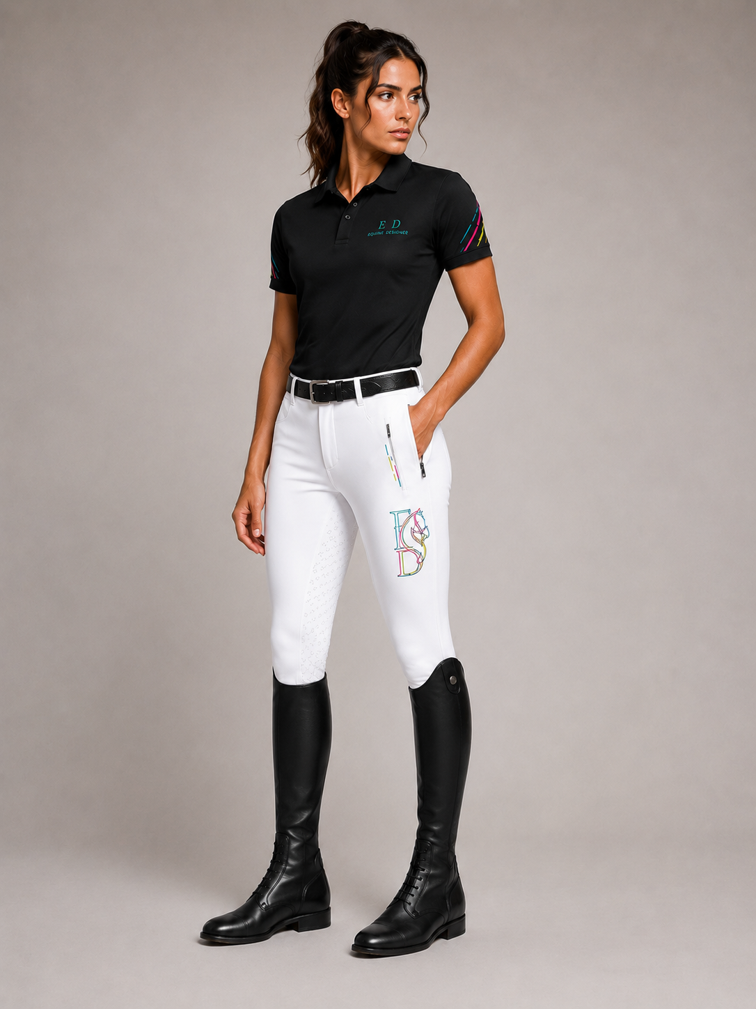 Polo donna NEON GEOMETRICK