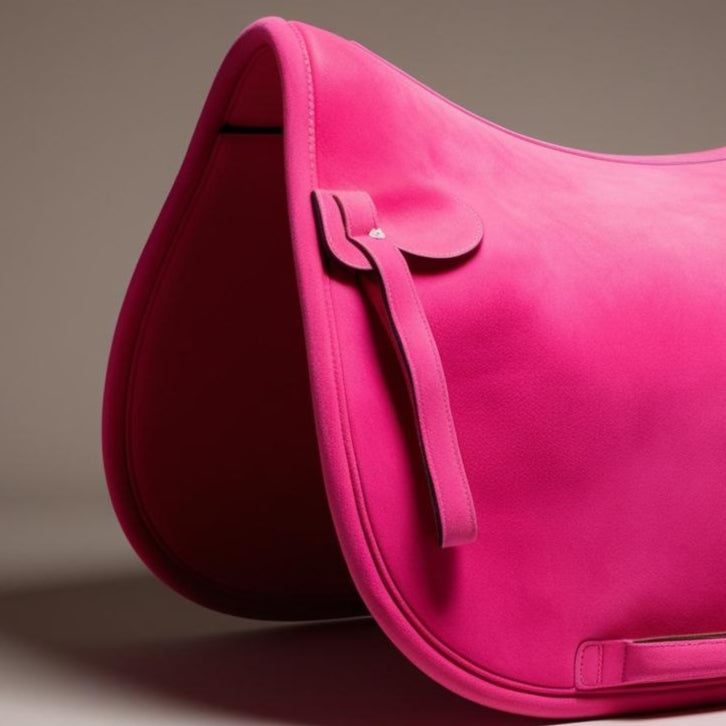 Sotto sella in pelle scamosciata PINK FLUO