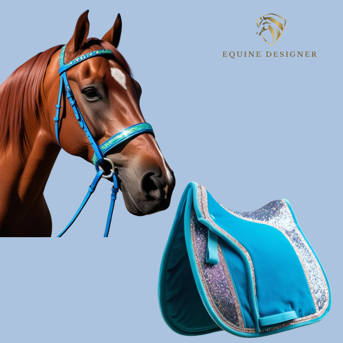 Set sottosella e briglia ELEGANZA FLUO