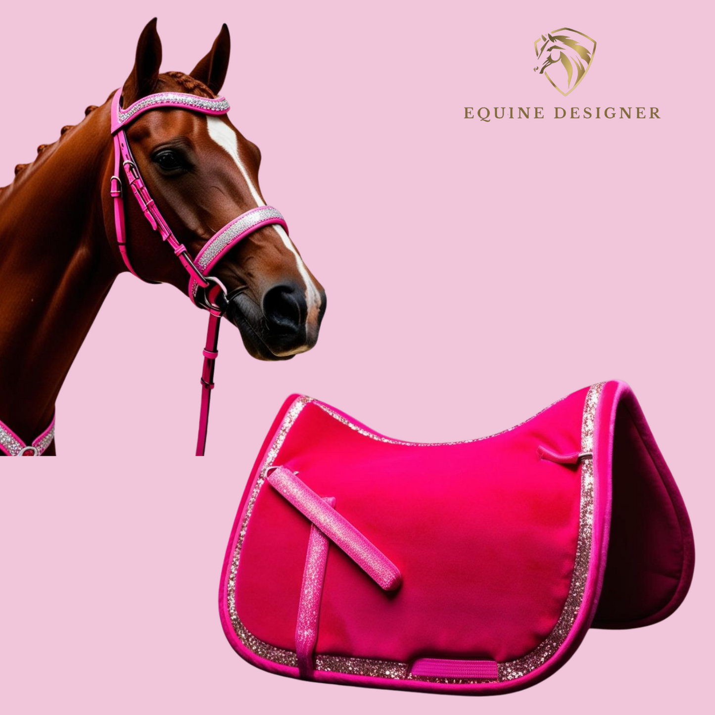 Set sottosella e briglia ELEGANZA FLUO