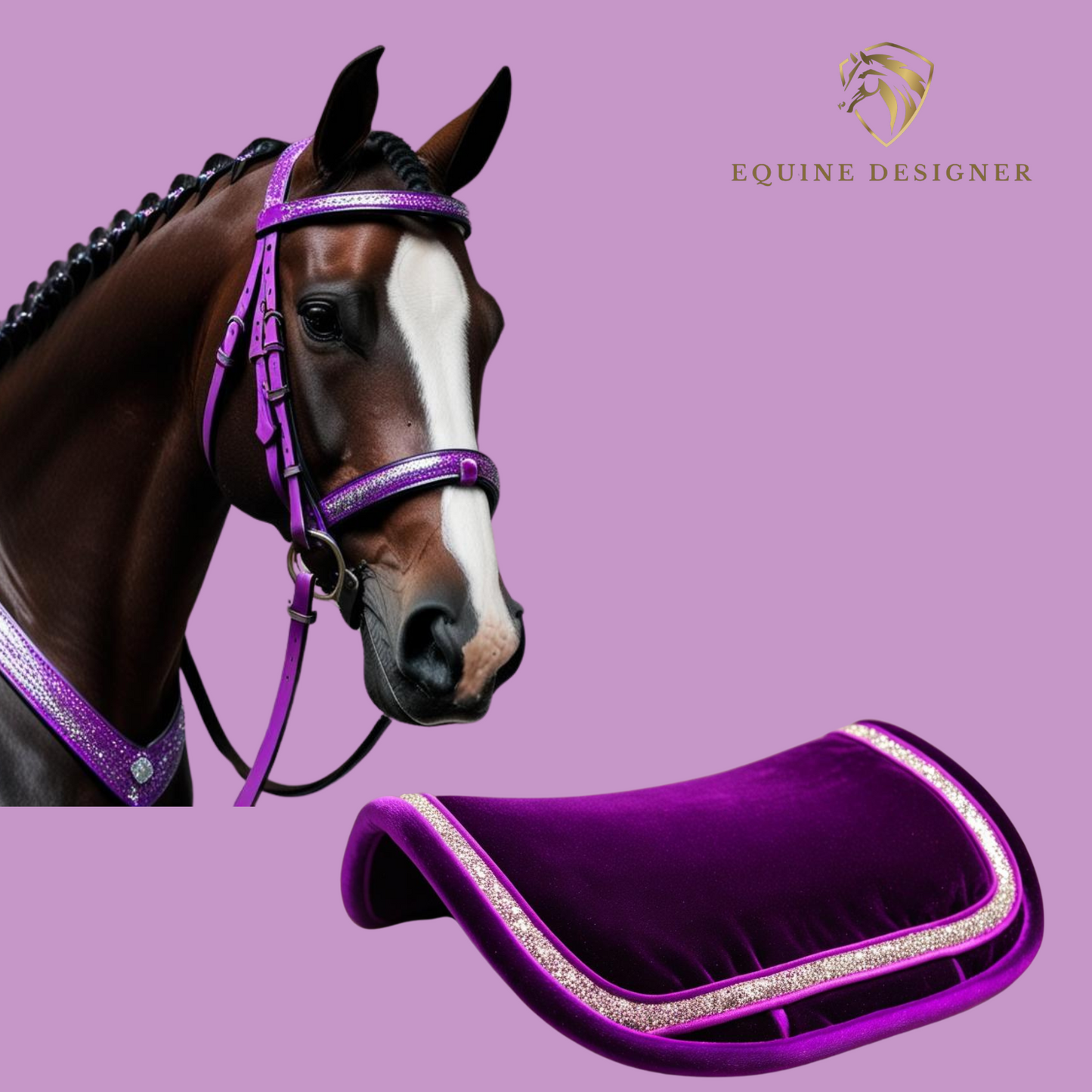 Set sottosella e briglia ELEGANZA FLUO