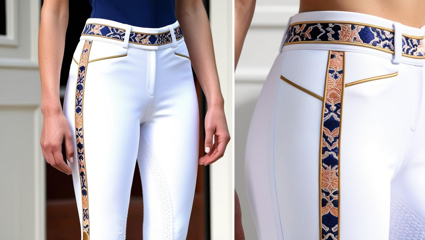 Pantalone equestre bianco donna IKEBANA RIDE