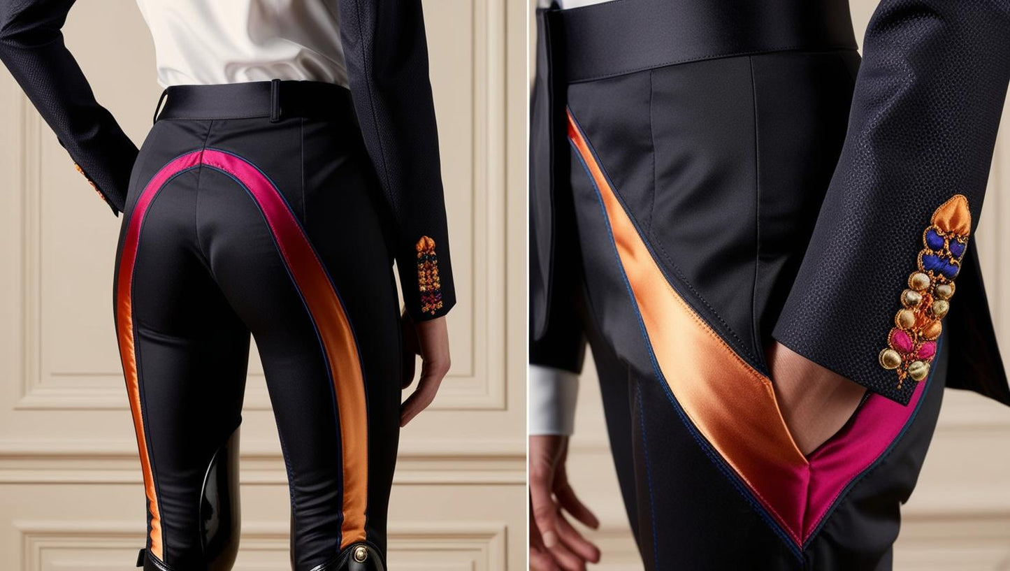Pantalone equestre nero uomo IKEBANA RIDE