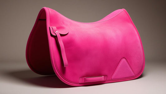 Sotto sella in pelle scamosciata PINK FLUO